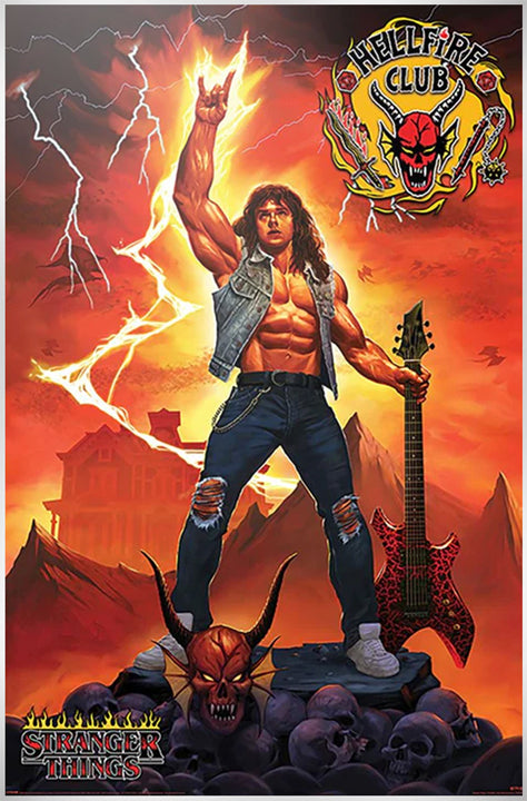 Stranger Things 4 Hellfire Club Rock God Poster