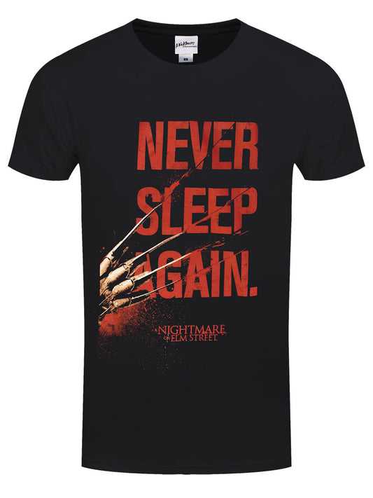Nightmare On Elm Street Never Sleep Again Men's Black T-Shirt
