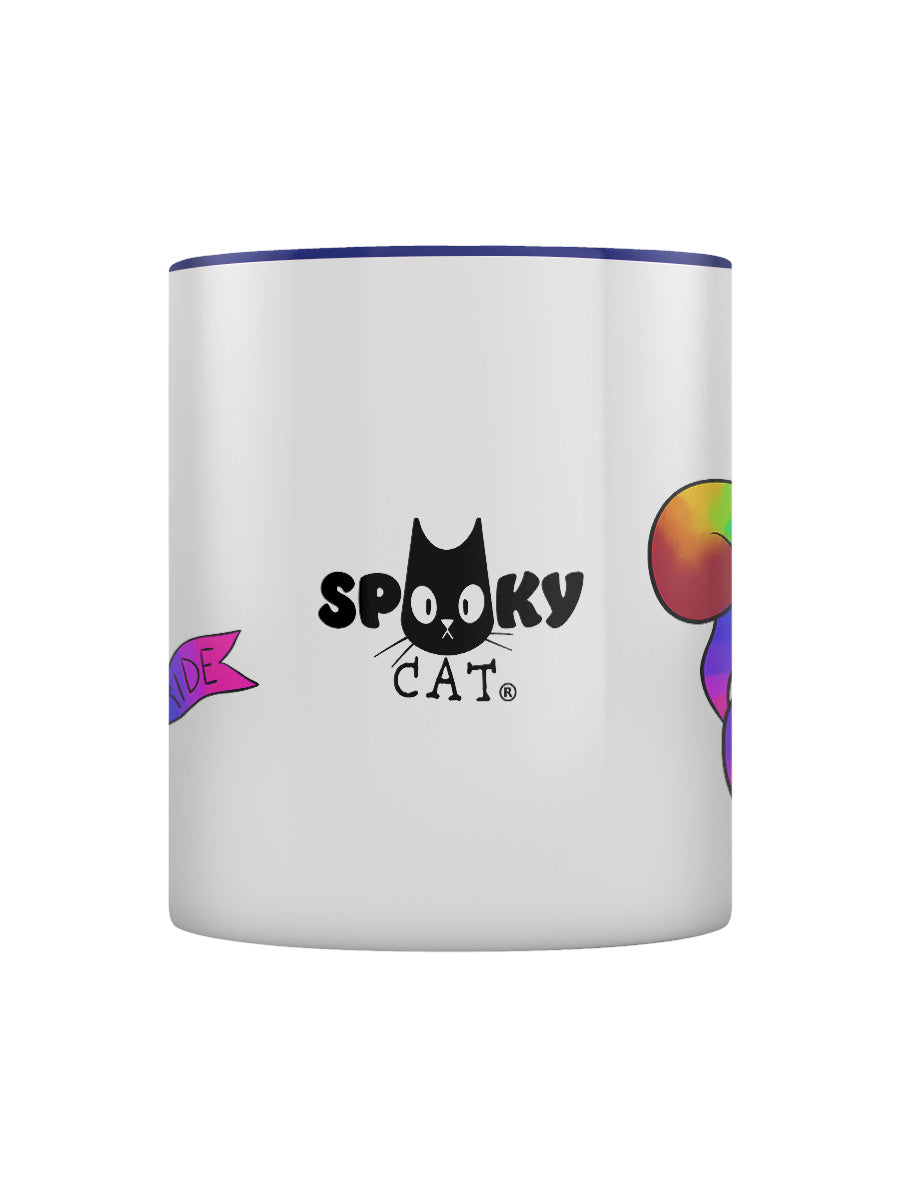 Spooky Cat Purride Blue Inner 2-Tone Mug