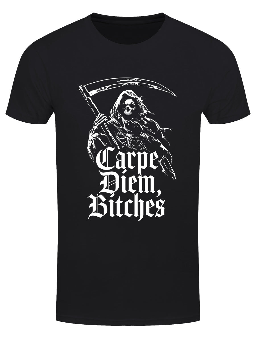 Reaper Carpe Diem, Bitches Men's Black T-Shirt