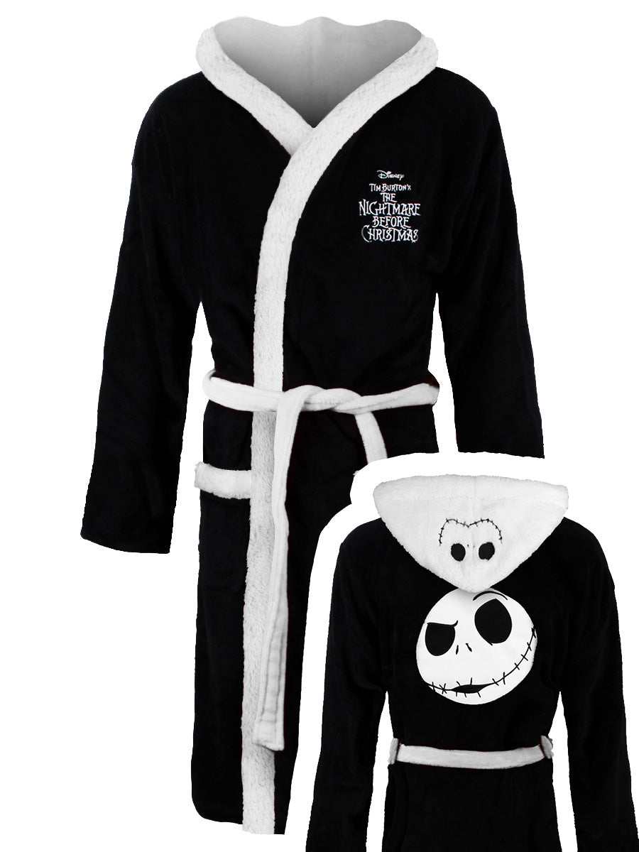 The Nightmare Before Christmas Jack Skellington Black Bathrobe