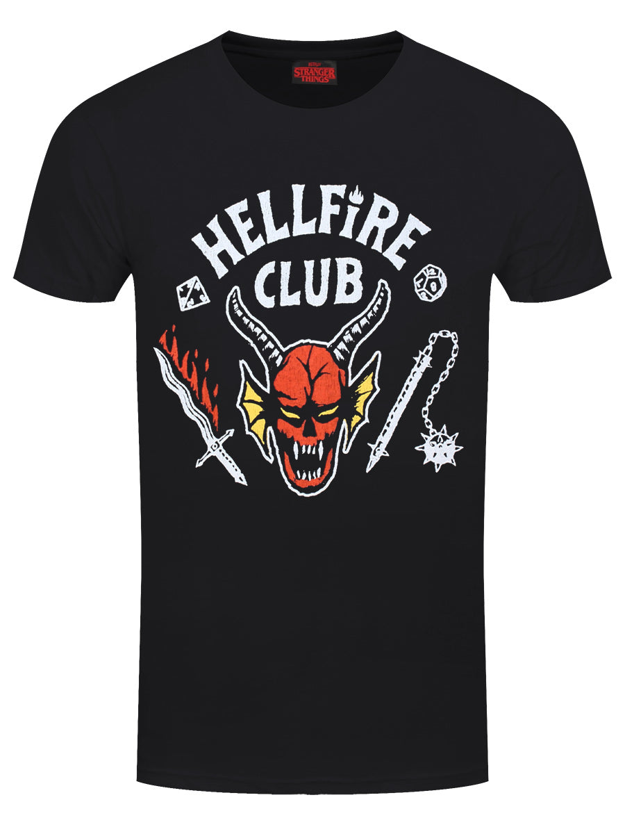 Stranger Things Hellfire Club Logo Men's Black T-Shirt