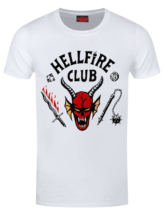 Stranger Things Hellfire Club Logo Men's White T-Shirt