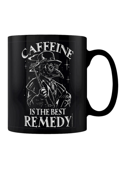 Plague Doctor Caffeine Is The Best Remedy Black Mug
