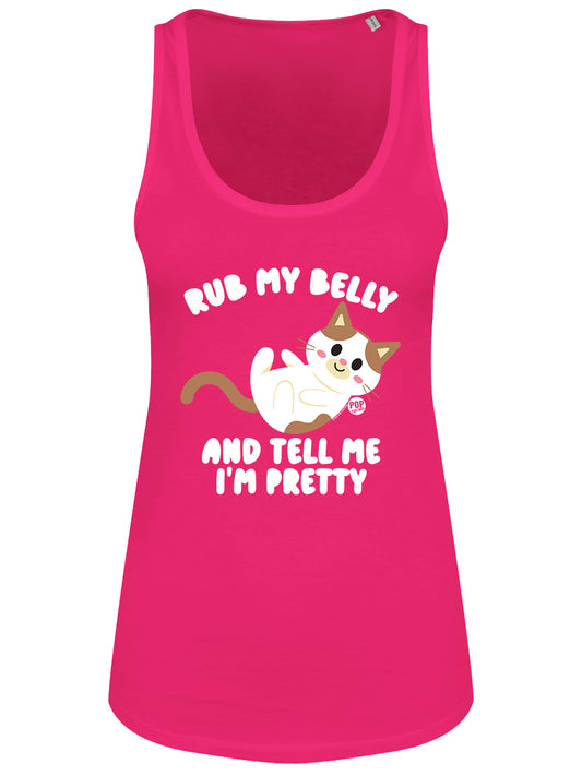 Pop Factory Rub My Belly And Tell Me I’m Pretty You Ladies Raspberry Vest