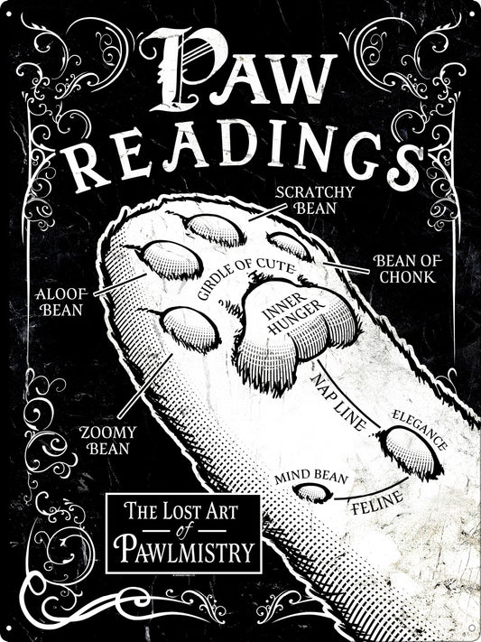 Paw Readings Tin Sign