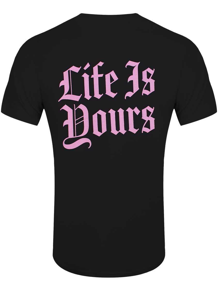 Foals Life Is Yours Text Men's Black T-Shirt