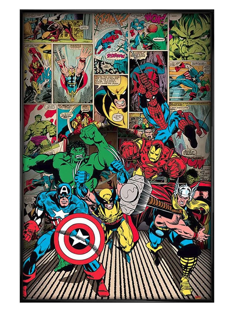 Marvel Comics Poster - Here Come the Heroes