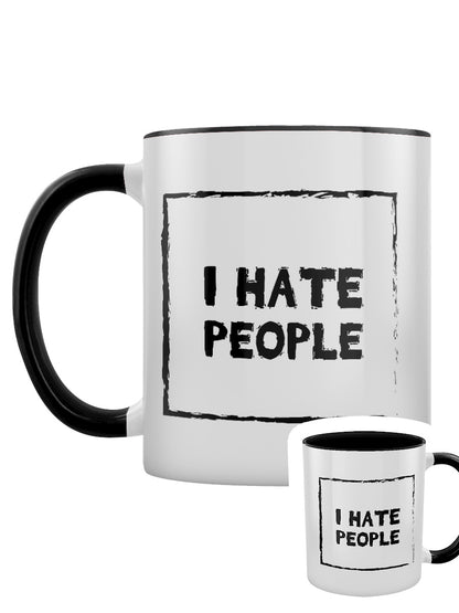 I Hate People Black Inner 2-Tone Mug
