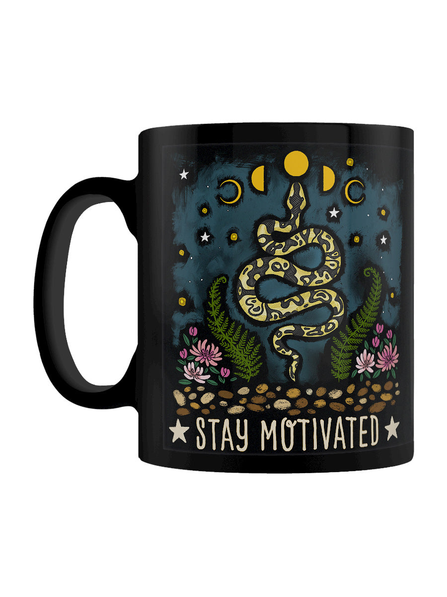 Keep Going Stay Motivated Black Mug