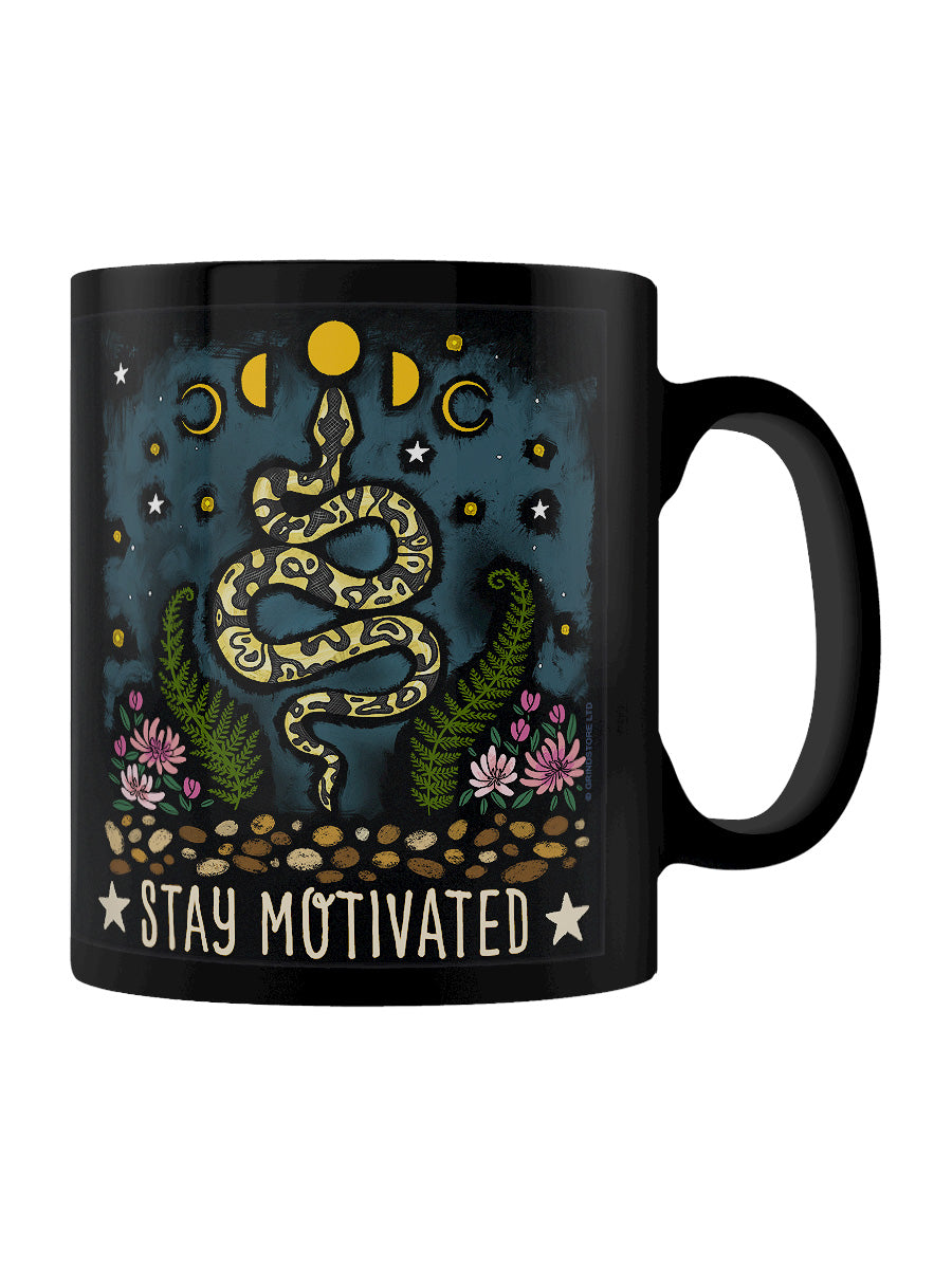 Keep Going Stay Motivated Black Mug