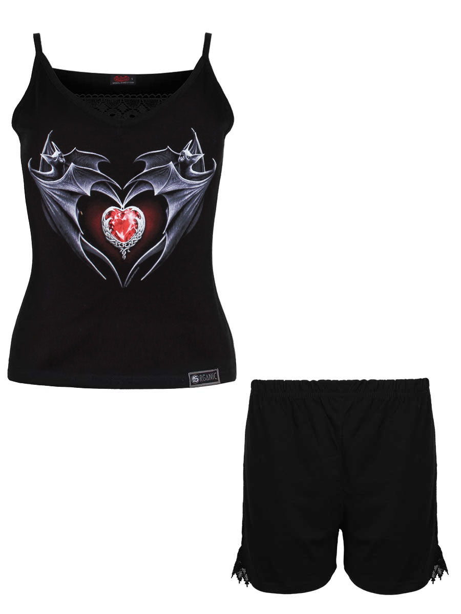 Spiral Bat's Heart Organic Camisole Pyjama Set