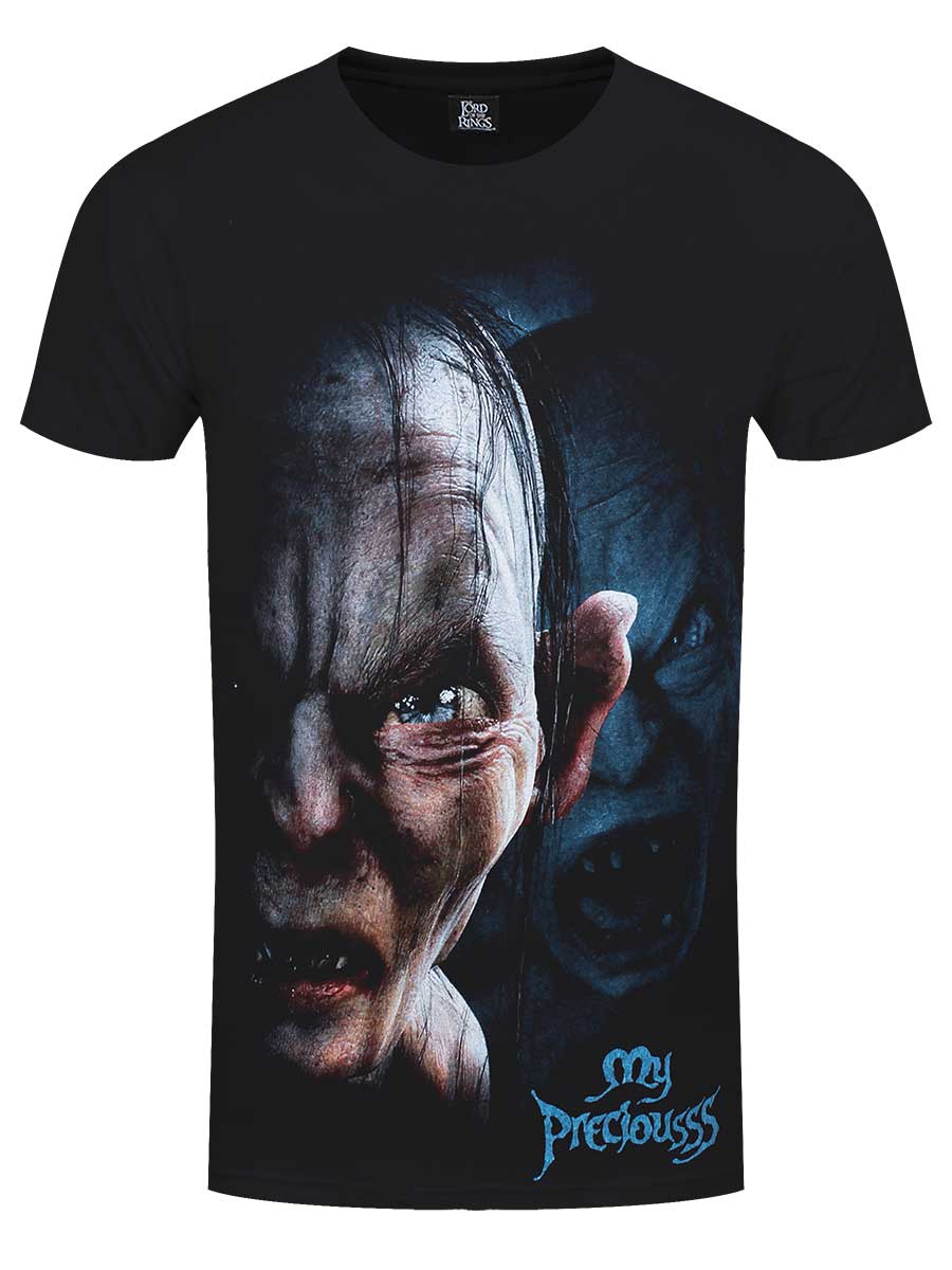 Spiral Lord of the Rings Gollum My Preciousss Men's Black T-Shirt