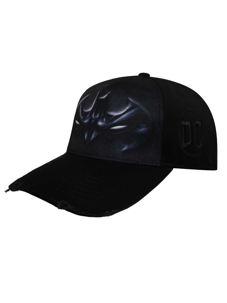 Spiral Batman Eyes Logo Distress Baseball Cap