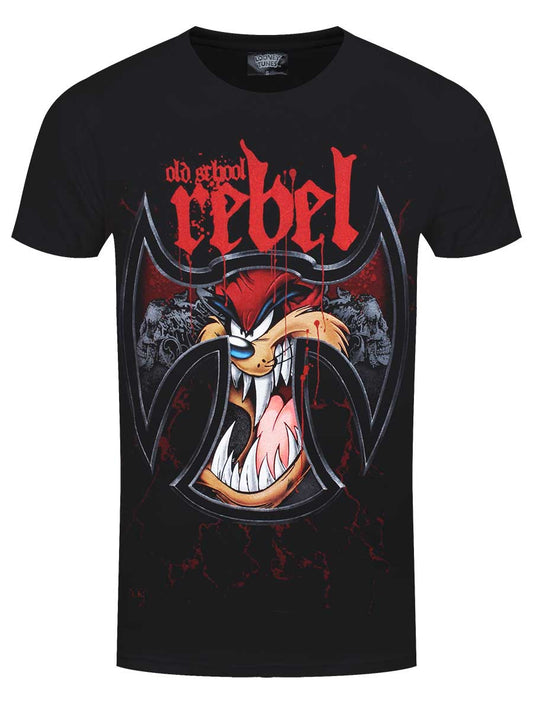 Spiral Taz Old School Rebel Men's Black T-Shirt