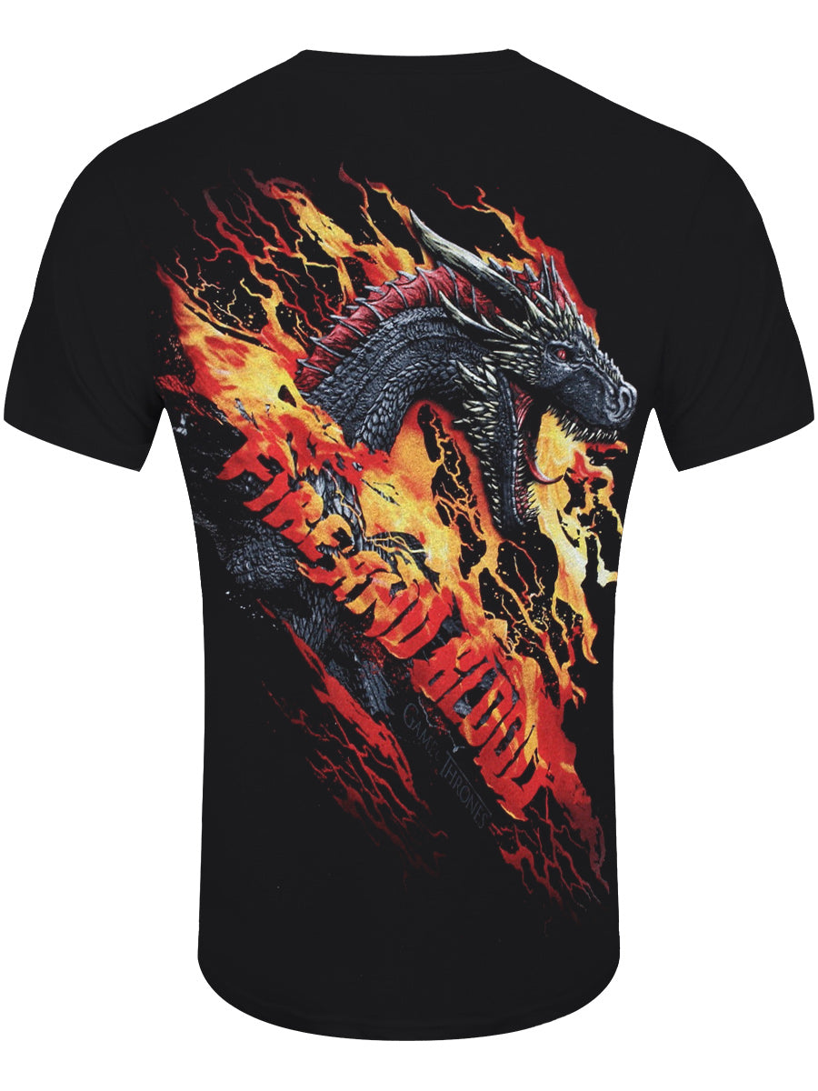 Spiral Game of Thrones Fire and Blood Men's Black T-Shirt