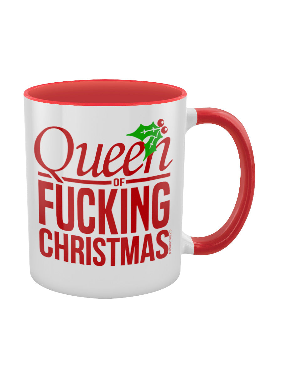 Queen of Fucking Christmas Red Inner 2-Tone Mug
