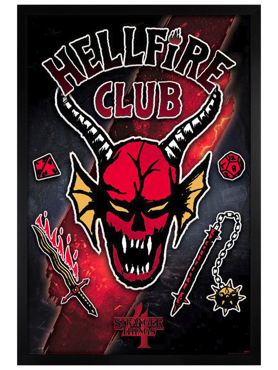 Stranger Things Hellfire Club Emblem Rift Maxi Poster