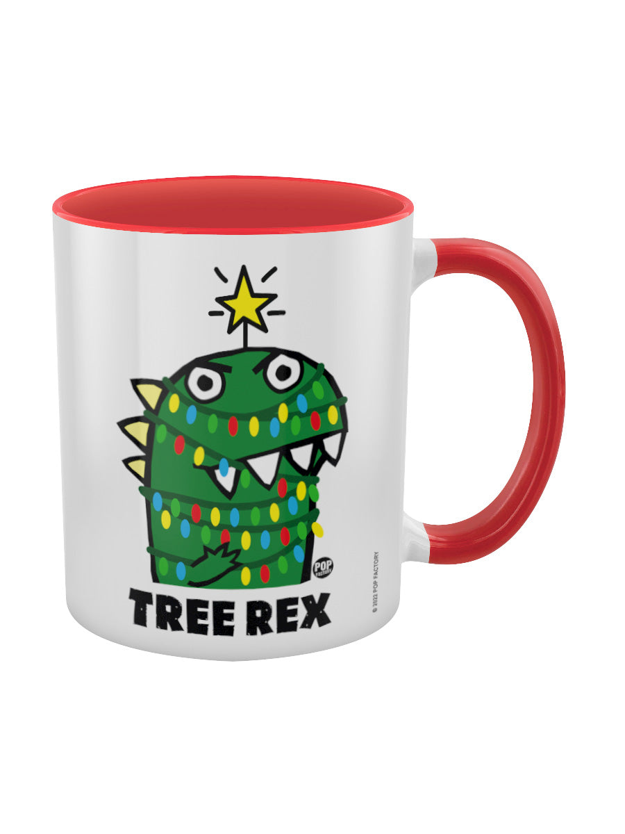 Pop Factory Tree Rex Christmas Red Inner 2-Tone Mug