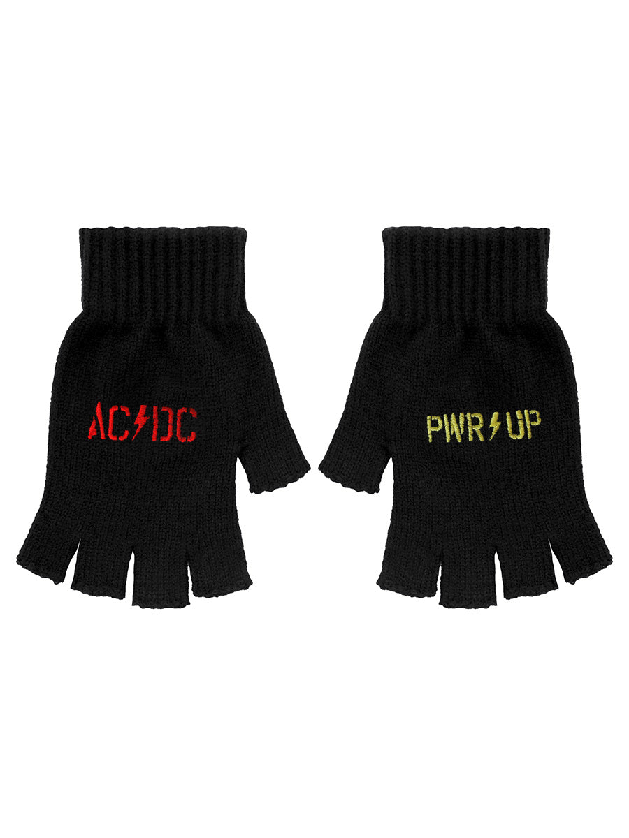 AC/DC PWR UP Logo Fingerless Gloves