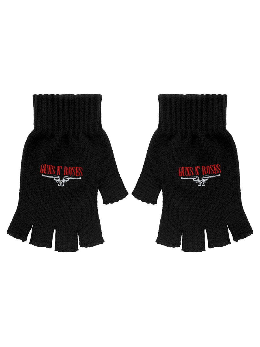 Guns N Roses Logo & Pistols Fingerless Gloves