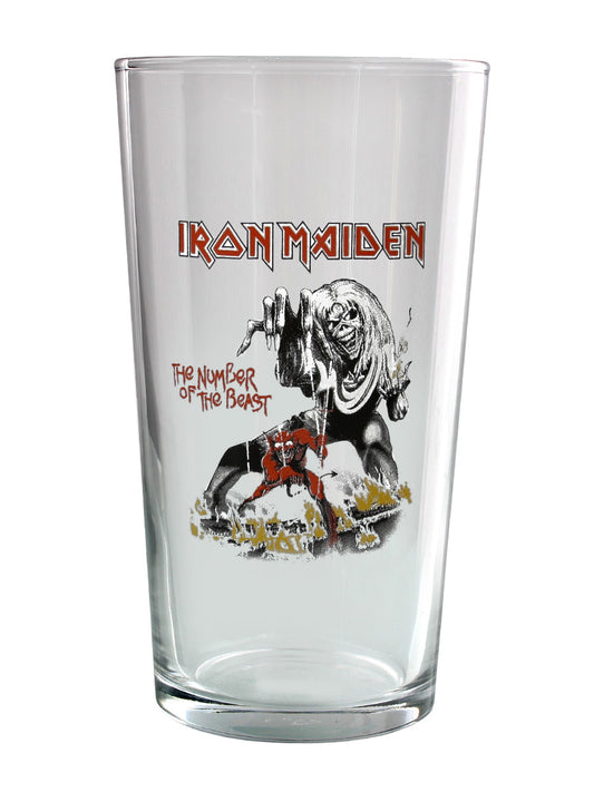 Iron Maiden Number of the Beast Drinking Glass
