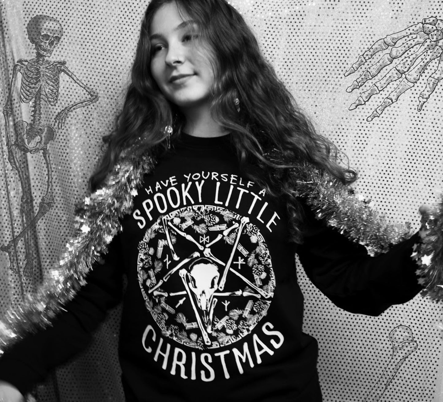 Have Yourself A Spooky Little Christmas Ladies Black Christmas Jumper