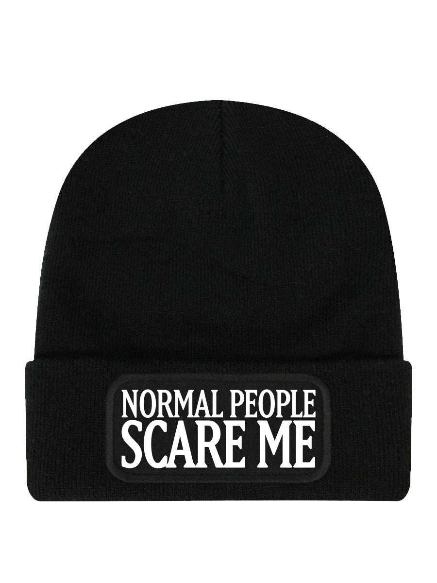 Normal People Scare Me Black Beanie