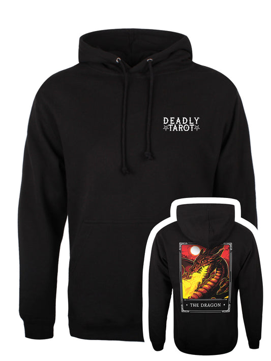 Deadly Tarot Legends - The Dragon Unisex Black Pullover Hoodie