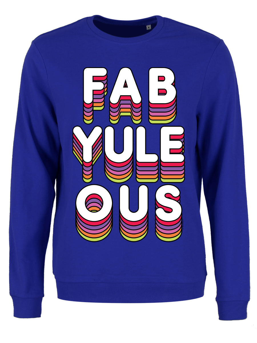 Fab Yule Ous Ladies Royal Blue Christmas Jumper