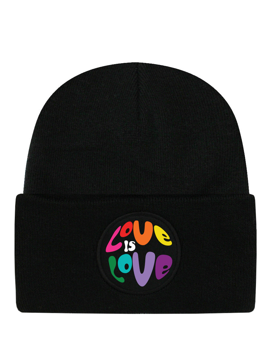 Love is Love Black Beanie