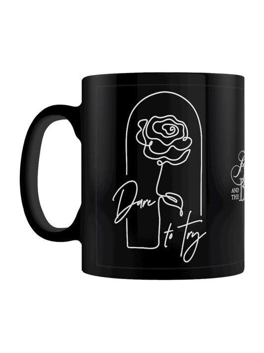 Beauty & The Beast Dare To Try Black Mug