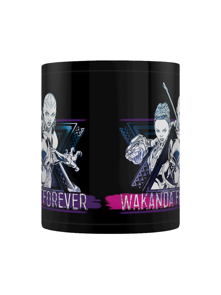 Black Panther Wakanda Forever Tribal Black Mug