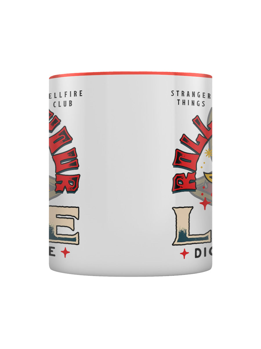 Stranger Things 4 Roll For Your Life Red Coloured Inner Mug