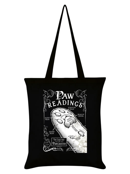 Paw Readings Black Tote Bag