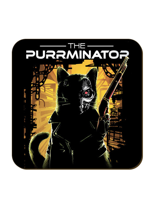 Horror Cats The Purrminator Coaster