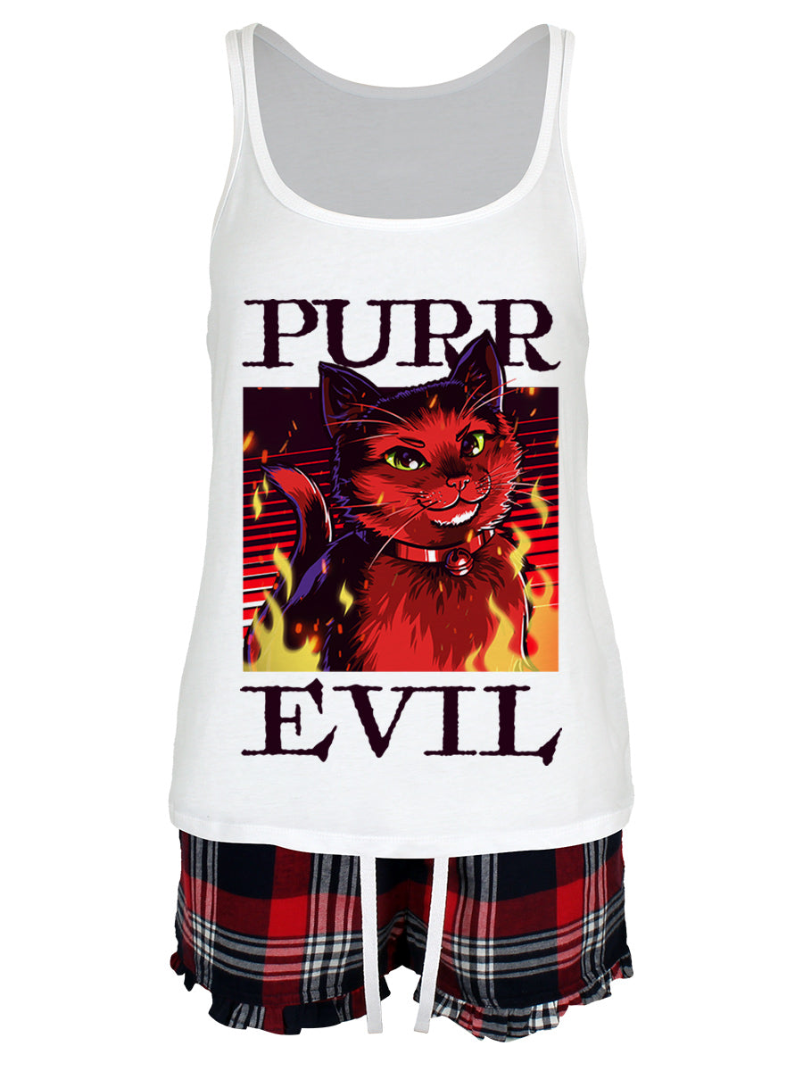 Purr Evil Ladies Short Pyjama Set