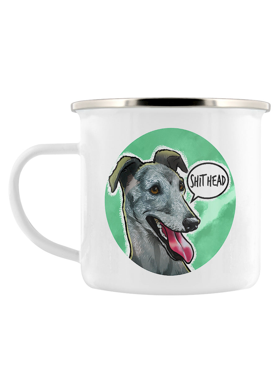 Cute But Abusive Shit Head Enamel Mug