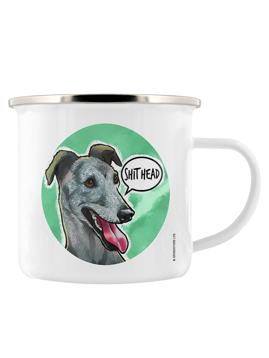 Cute But Abusive Shit Head Enamel Mug