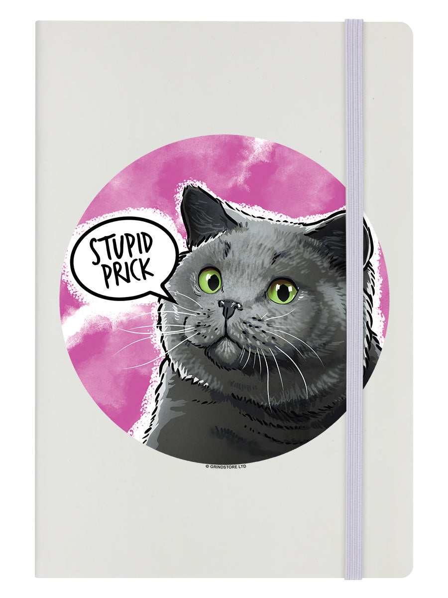 Cute But Abusive Stupid Prick Cream A5 Hard Cover Notebook