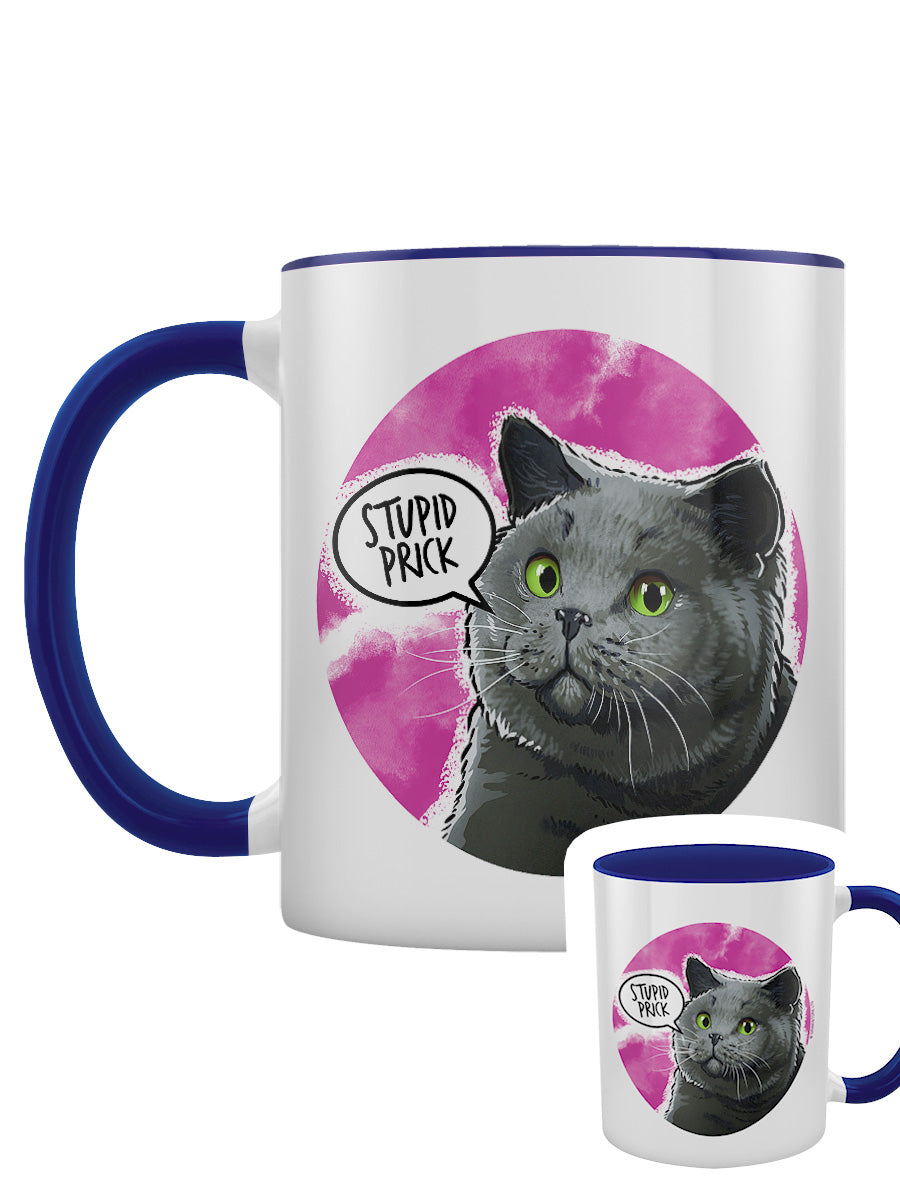 Cute But Abusive Stupid Prick Blue Inner 2-Tone Mug