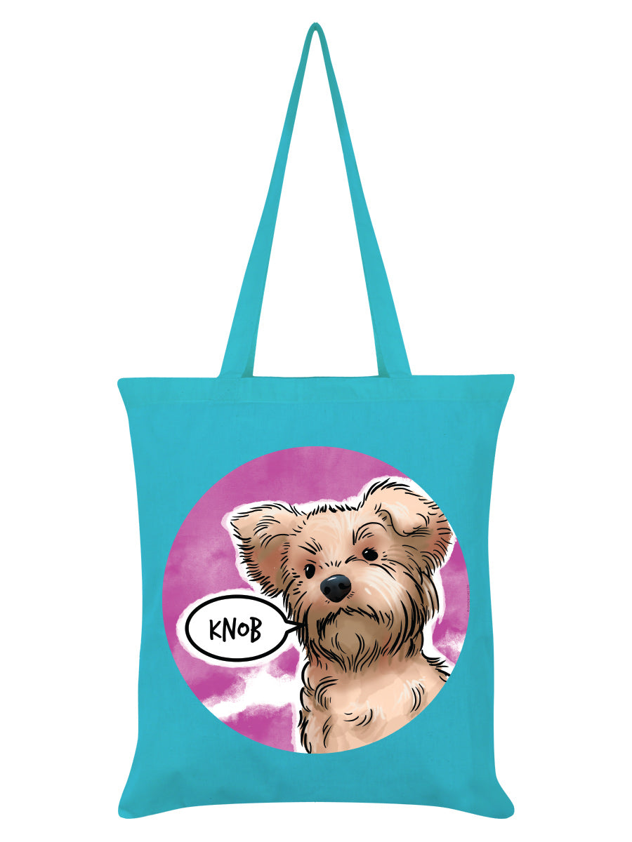 Cute But Abusive Knob Azure Blue Tote Bag