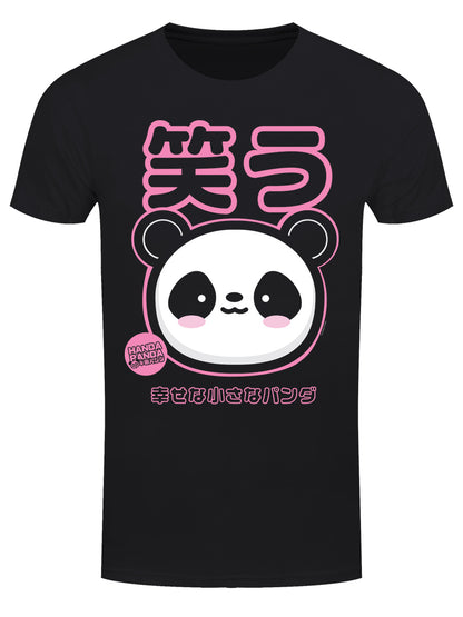 Handa Panda Laughter Men's Black T-Shirt