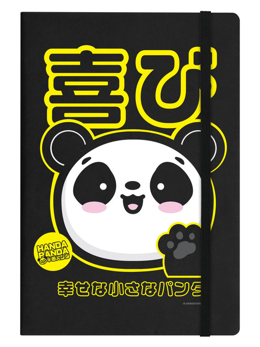 Handa Panda Joy Black A5 Hard Cover Notebook