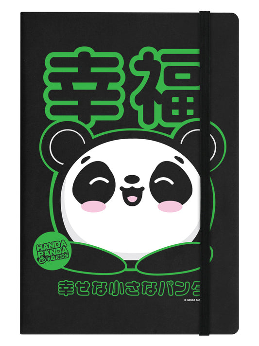 Handa Panda Happiness Black A5 Hard Cover Notebook