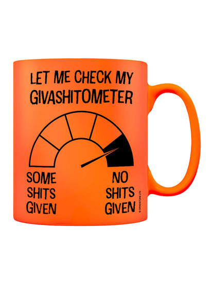 My Givashitometer Orange Neon Mug