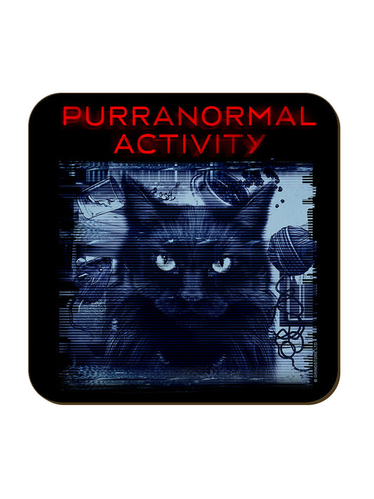Horror Cats Purranormal Activity Coaster