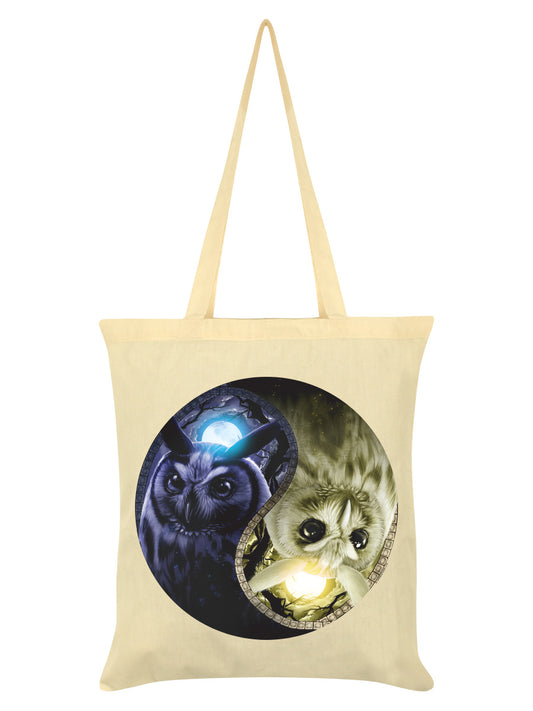 Owl Yin Yang Cream Tote Bag