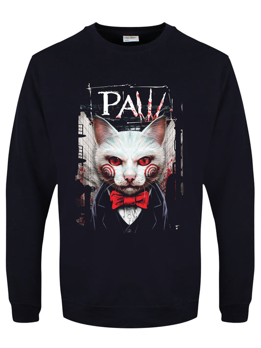 Horror Cats Paw Men's Navy Sweatshirt