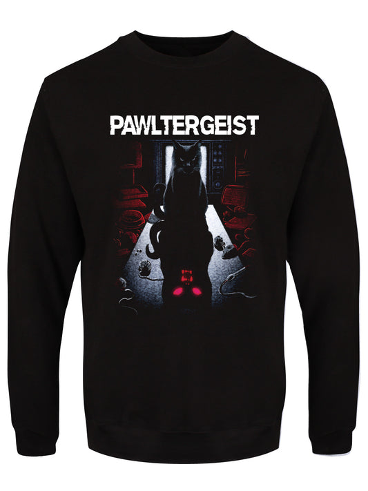 Horror Cats Pawltergeist Men's Black Sweatshirt
